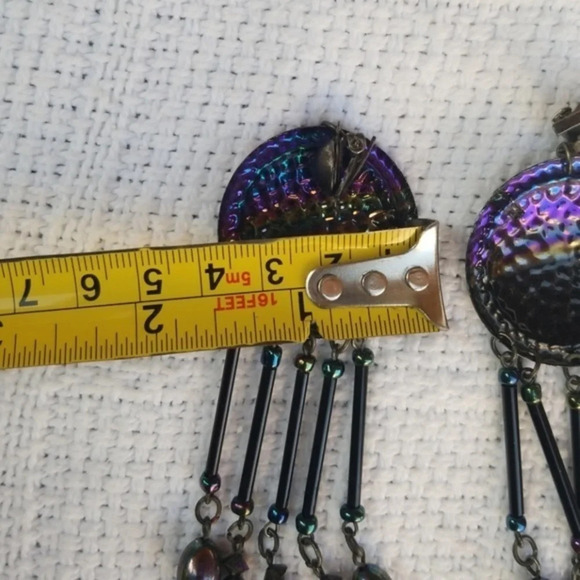 Vintage oxidized metal.earrings‎ - Picture 6 of 6